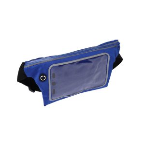 Спортивная сумка чехол на пояс luazon, управление телефоном, отсек молнии, синяя Luazon Home