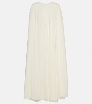 Свадебное платье миди оливкового цвета с накидкой , белый Emilia Wickstead
