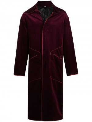 Велюровое пальто Boramy Viguier. Цвет: красный