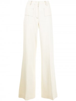 Расклешенные брюки с завышенной талией Giambattista Valli. Цвет: белый