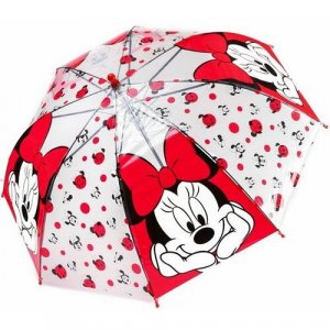Зонт-трость красный Disney. Цвет: красный