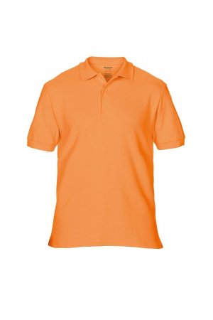 Хлопковая спортивная рубашка-поло с двойным пике премиум-класса , оранжевый Gildan