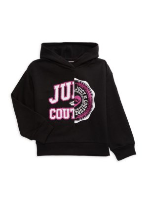 Толстовка с графическим логотипом для девочек, черный Juicy Couture