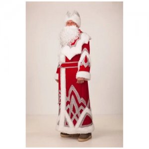 Дед Мороз вышивка серебро (12469) 54-56 Батик. Цвет: красный