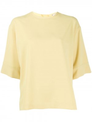 Креповая футболка Alysi. Цвет: желтый