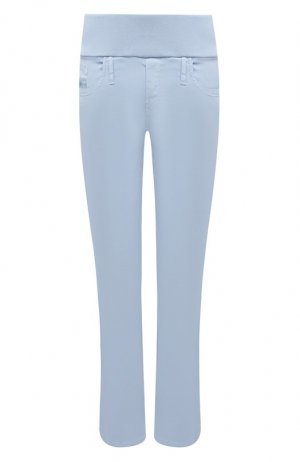 Хлопковые брюки Pietro Brunelli. Цвет: голубой