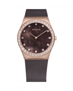 Женские часы 12430-262 CLASSIC, украшенные элементами Swarovski, белый Bering