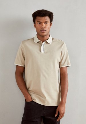 Рубашка-поло REGULAR FIT WITH MATT FOAM LOGO PRINT , цвет sand Antony Morato