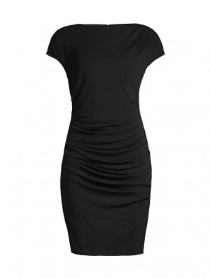 Облегающее платье из джерси с драпировкой , черный Natori
