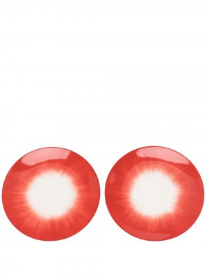 Набор из двух тарелок (18 см) коллаборации с Serax Ann Deumelemeester X. Цвет: красный