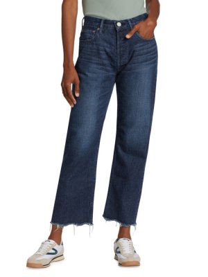 Прямые укороченные широкие джинсы Capac , синий Moussy Vintage