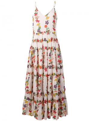 Платье с цветочным принтом Carolina K. Цвет: белый