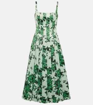 Платье миди adele из тафты с цветочным принтом , мультиколор Emilia Wickstead