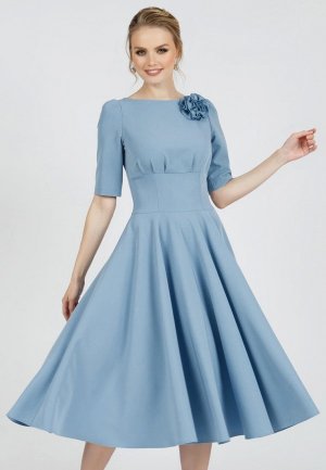 Платье Olivegrey SANTA. Цвет: голубой