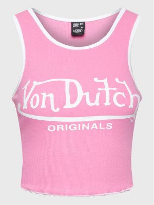 Топ приталенного кроя , розовый Von Dutch