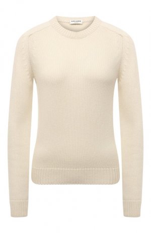 Кашемировый свитер Saint Laurent. Цвет: кремовый