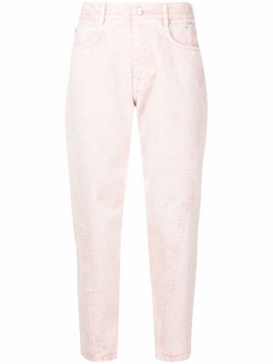 Укороченные джинсы с эффектом потертости Stella McCartney. Цвет: розовый
