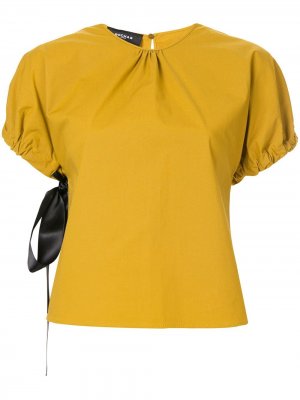 Блузка со сборками Rochas. Цвет: желтый