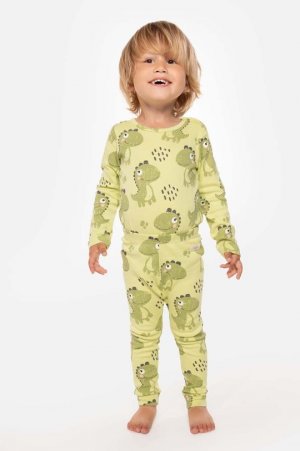 Хлопковый костюм для новорожденных ZC3417101SUB SET UNDERWEAR BO , зеленый Coccodrillo