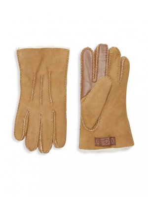 Мужские перчатки из контрастной овчины Touch Tech Ugg, цвет chestnut UGG