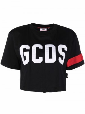 Укороченная футболка с логотипом Gcds. Цвет: черный