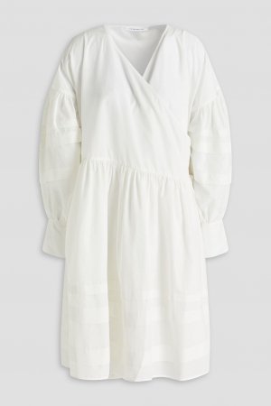 Платье Amelie из тафты с запахом и сборками CECILIE BAHNSEN, белый Bahnsen