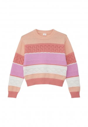 Вязаный свитер MIT AJOURMUSTER , цвет rosa s.Oliver
