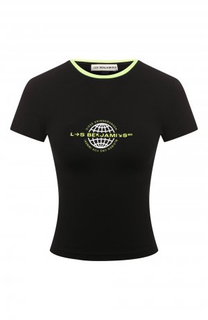 Хлопковая футболка Les Benjamins. Цвет: чёрный