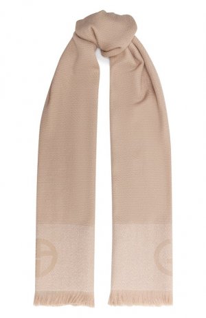 Шерстяной шарф Giorgio Armani. Цвет: серый