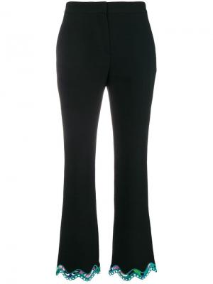 Декорирвоанные укороченные брюки Emilio Pucci. Цвет: черный