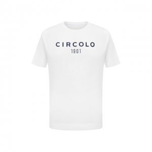 Хлопковая футболка Circolo 1901. Цвет: синий