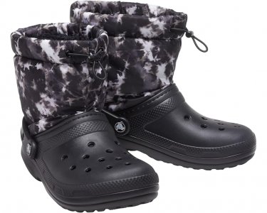 Ботинки Classic Lined Neo Puff Boot, цвет Black/Tie-Dye Crocs
