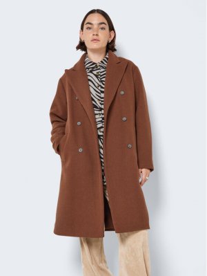 Переходное пальто стандартного кроя, коричневый Noisy May