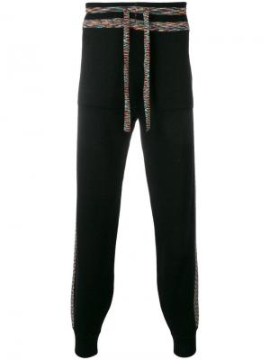 Спортивные брюки с разноцветными полосками Missoni. Цвет: черный