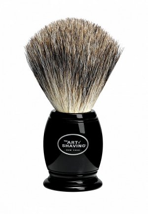 Кисточка для бритья из обычной шерсти барсука с акриловой ручкой черного цвета The Art of Shaving TH002MMEW675