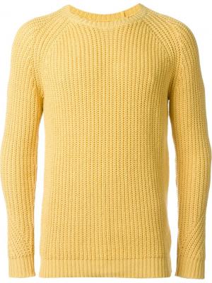 Вязаный свитер Direction Folk. Цвет: жёлтый и оранжевый