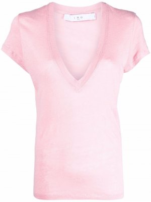 Short-sleeve fitted top IRO. Цвет: розовый