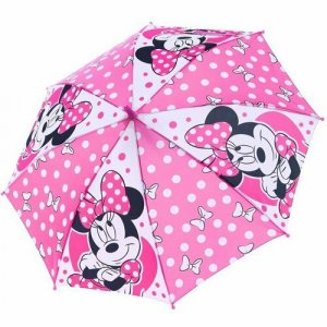 Зонт-трость розовый Disney. Цвет: розовый