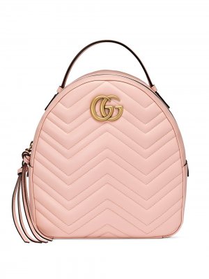 Стеганый рюкзак GG Marmont Gucci. Цвет: розовый