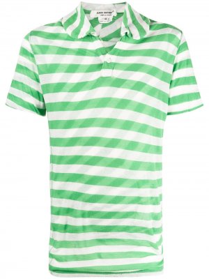 Рубашка поло 1990-х годов в полоску Junya Watanabe Comme des Garçons Pre-Owned. Цвет: зеленый