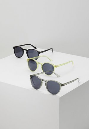 Солнцезащитные очки CYPRES 3 PACK , цвет black/light grey/yellow Urban Classics