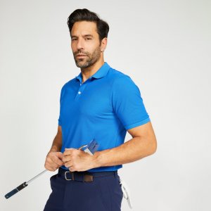 Рубашка-поло с короткими рукавами Decathlon Golf Ww500, синий INESIS