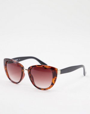 Солнцезащитные очки кошачий глаз в черепаховой оправе -Коричневый цвет AJ Morgan