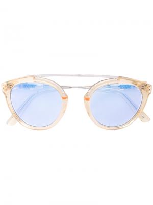 Солнцезащитные очки с голубыми стеклами Westward Leaning. Цвет: золотистый