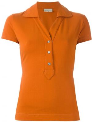 Рубашка-поло Jersey Romeo Gigli Vintage. Цвет: жёлтый и оранжевый