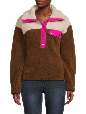 Пуловер tia с цветными блоками Brown multi Rebecca Minkoff