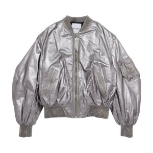 Куртка Metallic Bomber 'Silver', серебряный The Attico