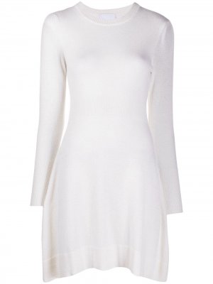 Приталенное платье тонкой вязки Antonella Rizza. Цвет: белый