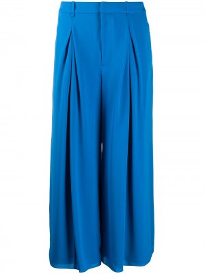 Укороченные брюки Sunway широкого кроя Roland Mouret. Цвет: синий