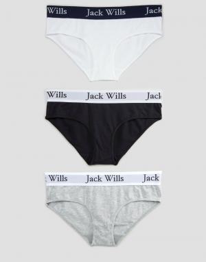 Комплект из 3 бикини-трусиков Wilden Jack Wills. Цвет: мульти